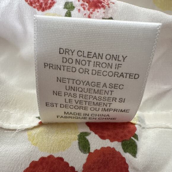 EQUIPMENT FEMME Silk Reagan Hydrangea Floral Print Blouse X-Small Coquette - Picture 7 of 7